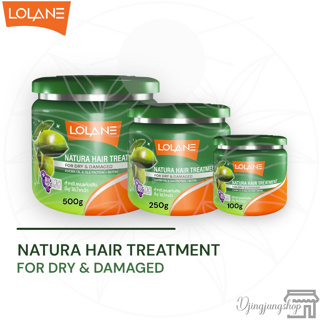 โลแลน สีเขียว (มีขวดใหญ่ 500กรัม) ทรีทเม้น ครีมหมักผม Lolane Natura Hair treatment สำหรับผมแห้งเสีย ชี้ฟู ไร้น้ำหนัก
