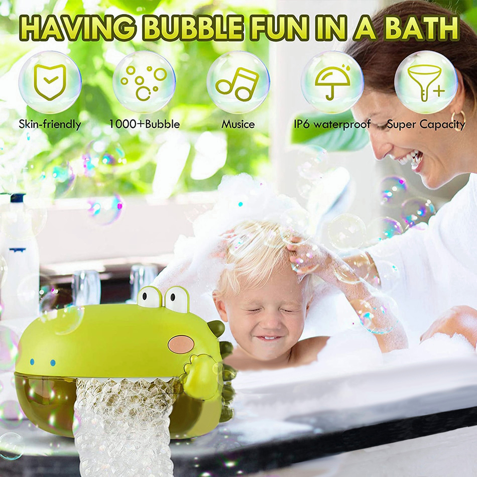ของเล่นอาบน้ำ-เครื่องฟองไดโนเสาร์-ของเล่นเวลาอาบน้ำ-ของเล่นในน้ำเด็กขี้เล่นอาบน้ํา-ของเล่นห้องน้ำ-เป่าฟองสบู่-bath-toy