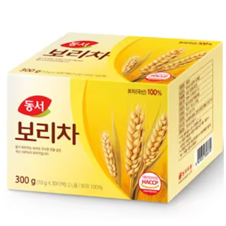 동서 보리차 Dongsuh Barley Tea ชาข้าวบาร์เลย์ " สีทองกล่องใหญ่ " 300 กรัม พร้อมชง 30 ซอง