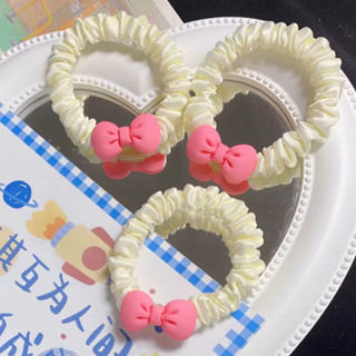 (พร้อมส่ง🌷) Bunny bow hair-band ยางมัดผมโบว์ ยางมัดผม ยางรัดผม