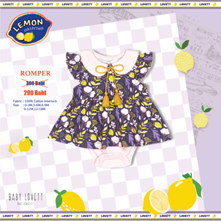 (ตำหนิ) 09 - Lemon - Romper ( สินค้าลดราคาเพราะมี shading ซื้อ​แล้วไม่รับเคลมนะคะ )