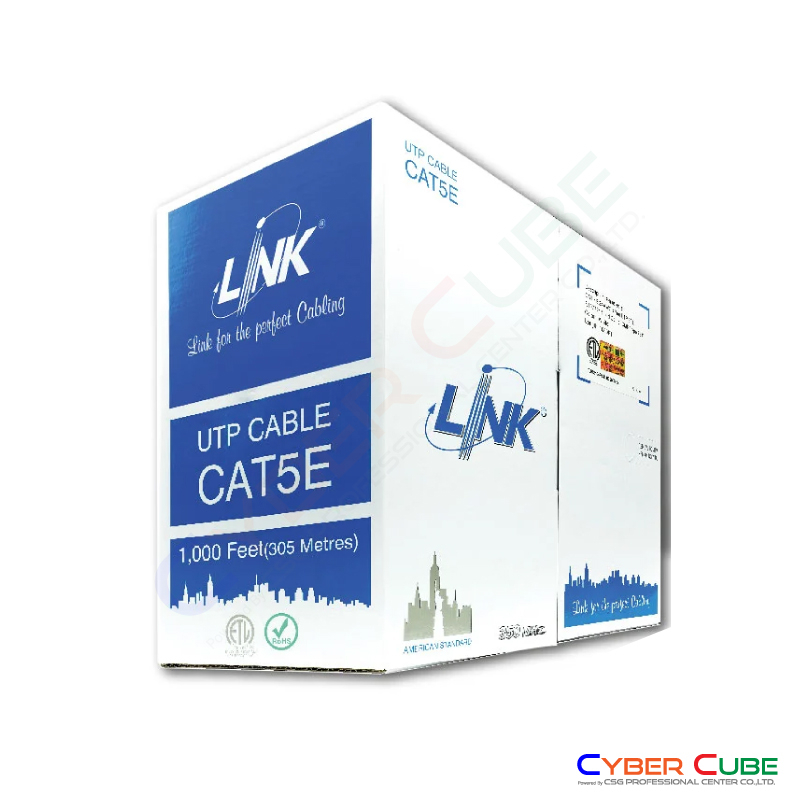 link-us-9015lszh-cat-5e-utp-enhanced-cable-350-mhz-lszh-white-305-m-pull-box-สายแลน-cat-5e-utp-ภายในอาคาร