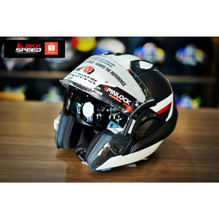 Shark EVO GT Sean White Black Red WKR หมวก Flip Back