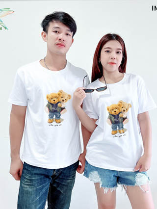 4000 IMG-13# 6 สี เสื้อยืด คอกลม  พิมพ์ลาย เนื้อผ้าดี