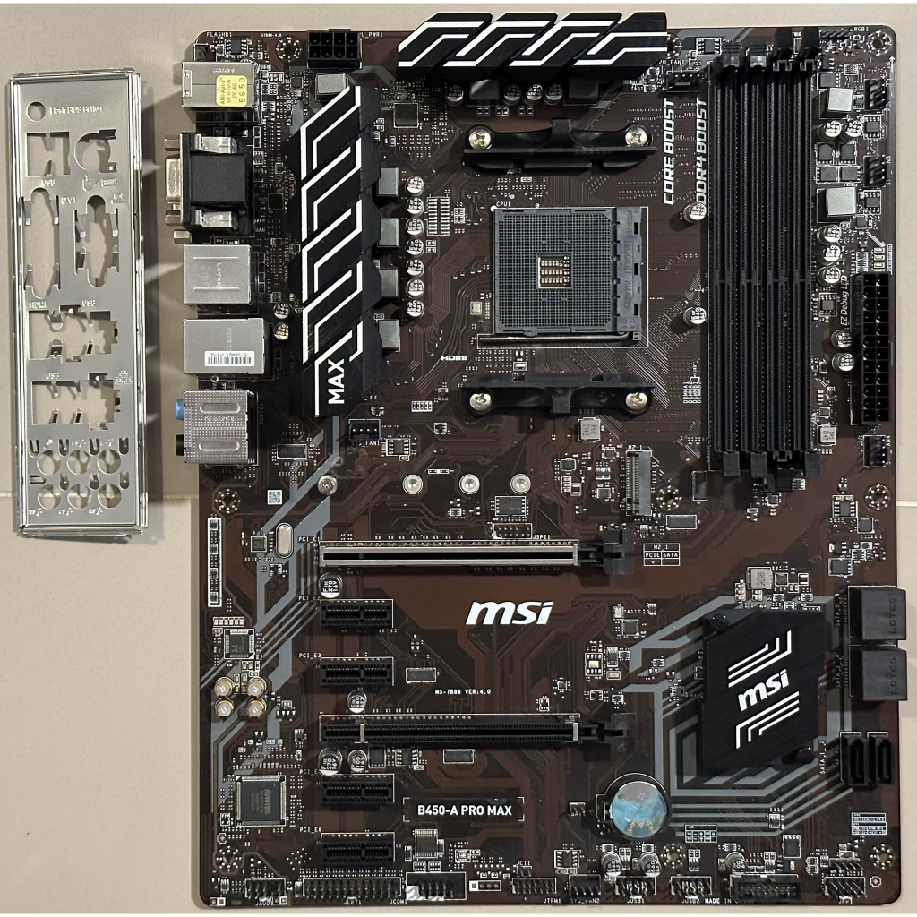 mainboard-เมนบอร์ด-am4-ryzen-msi-b450-a-pro-max-ใช้งานปกติ