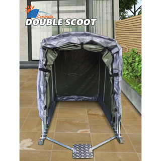 เต๊นท์รถมอเตอร์ไซค์พับเก็บได้ CARSBRELLA รุ่น DOUBLE SCOOT สำหรับจอดรถมอเตอร์ไซค์ ผ้า ,UV หนา 0.5 mm กันแดดกันน้ำ