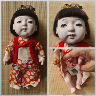 ตุ๊กตาญี่ปุ่นโบราณอิจิมัสซึ ขนาด 10 นิ้ว Ichimatsu doll 10