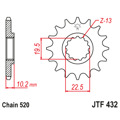 สเตอร์หน้า-dr250-1990-1993-rm250-1982-2012-tsx250-1985-1990-klx400-rgv250-dr350-1990-1993-gsf250-1995-drz400