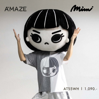 MIMI SHIRT เสื้อยืดคอกลมแขนสั้น ลายมีมี่ (AT55WH)