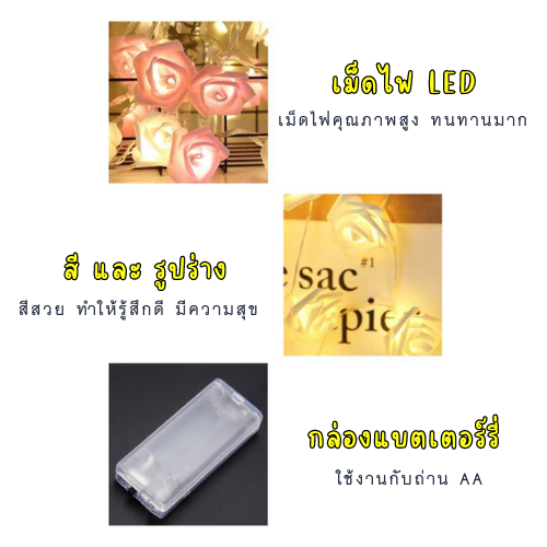 ไฟตกแต่ง-ไฟดอกกุหลาบ-20-led-สำหรับเทศกาล-งานแต่งงาน-งานเลี้ยง-ตกแต่งบ้าน