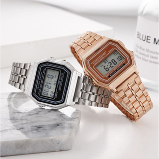 นาฬิกาดิจิตอล สามารถใส่ได้ทั้งผู้หญิงผู้ชาย สายสแตนเลสSK-1134(พร้อมส่งในไทย)