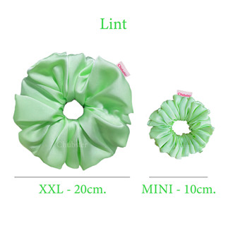 Lint  ยางรัดผมผ้าซาติน บางลื่น Satin Scrunchies ยางมัดผม ยางรัดผมโดนัท