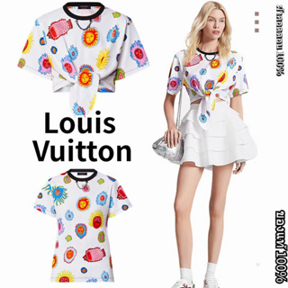 Louis Vuitton/LV x YK - เสื้อยืดผูกเอวพิมพ์ลาย Faces/ของแท้ 100%