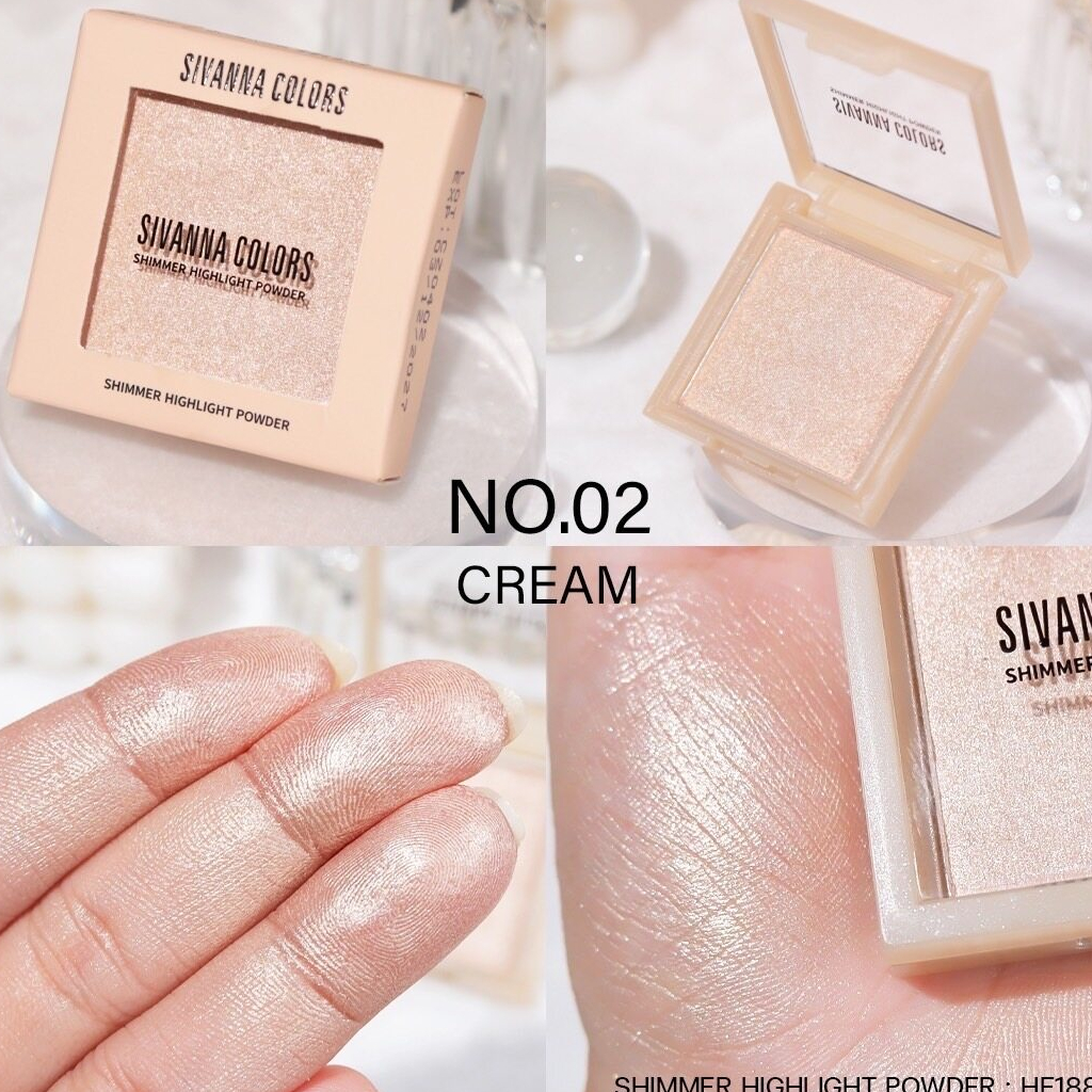 hf188-sivanna-colors-shimmer-highlight-powder-ซีเวนน่า-คัลเลอร์ส-ชิมเมอร์-ไฮไลท์-พาวเดอร์-ใช้ตกแต่งใบหน้าให้ดูฉ่ำวาว