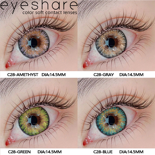 eyeshare-cod-คอนแทคเลนส์สี-1-คู่-คอนแทคเลนส์-14-5mm-c28-seri-เกร็ดหิมะ-เกร็ดน้ำแข็ง-แฟชั่นลาย-omg-สีเทาและสีน้ำตาล