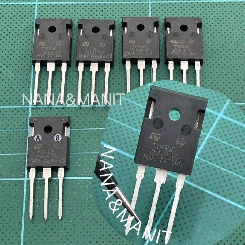 Lotto 100 Transistor STMicroelectronics TIP36C PNP Nuovi In Scatola Sigillata