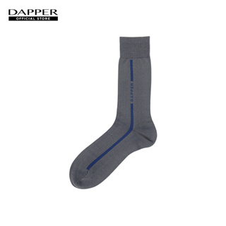 DAPPER ถุงเท้า Lightweight Nylon-Pima Cotton Ribbed Socks สีเทา (SOKA1025)