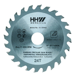 HHW ใบเลื่อยตัดไม้ ใบเลื่อยวงเดือน ทังสเตนคาร์ไบด์ ขนาด 4นิ้ว TCT Saw blades 4" จำนวนฟัน 24T , 30T , 40T มาตรฐานเยอรมัน