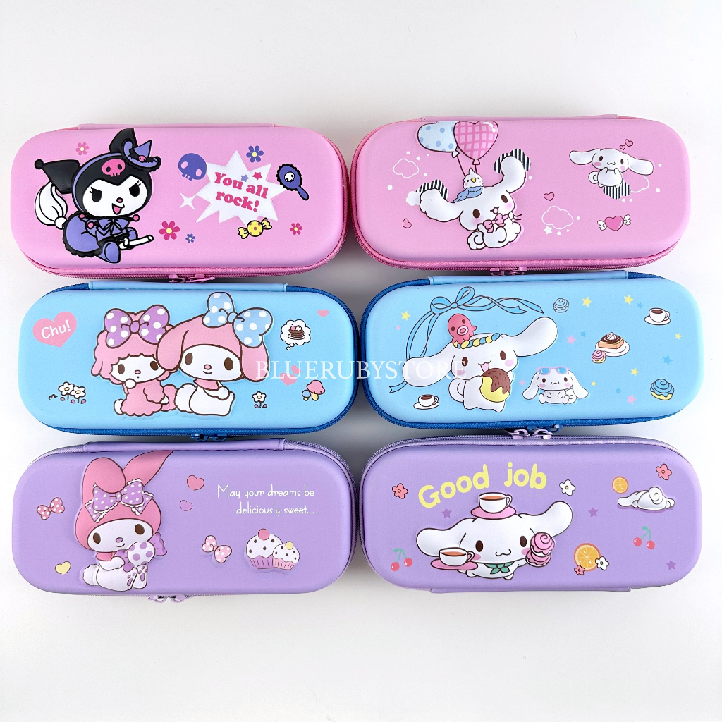 พร้อมส่ง-กระเป๋าดินสอ-sanrio-3d-กล่องดินสอ-ลายการ์ตูน-น่ารัก-คุโรมิ-มายเม-ชินนาม่อน-pencil-case-bluerubystore