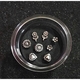 cchershop : silver925 sunflower earring / ต่างหูเงินแท้ ลายดอกทานตะวัน ต่างหูดอกทานตะวัน ทานตะวัน ต่างหู