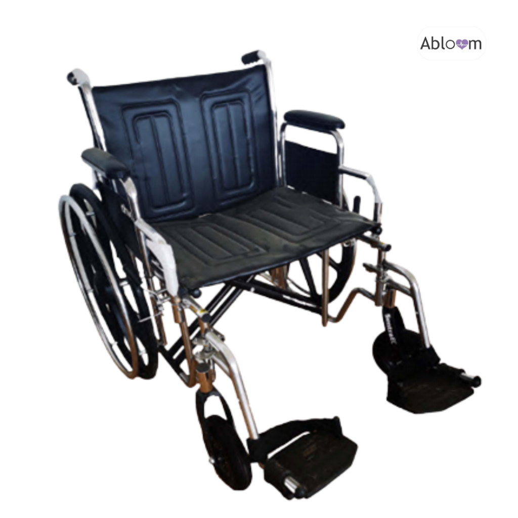 รับน้ำหนัก-315-กก-jumao-รถเข็นผู้ป่วย-เหล็กชุบ-พับได้-รุ่น-extra-wide-สีดำ-extra-wide-steel-wheelchair