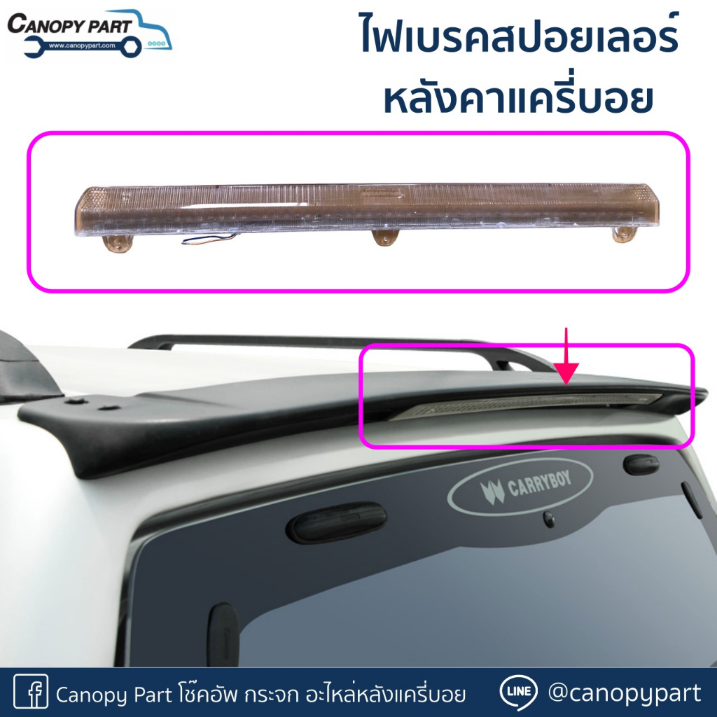 ไฟเบรคสปอยเลอร์หลังคาแครี่บอยยาว-24-นิ้ว-ราคาต่อดวง