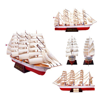 โมเดลกระดาษ 3D : เรือ Sailship (Nippon Maru) กระดาษโฟโต้เนื้อด้าน  กันละอองน้ำ ขนาด A4 220g.