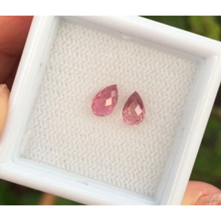 (2เม็ด)💎✨พลอยพิ้งค์แซฟไฟซ์ (Pink Sapphire)นน1.64กะรัต