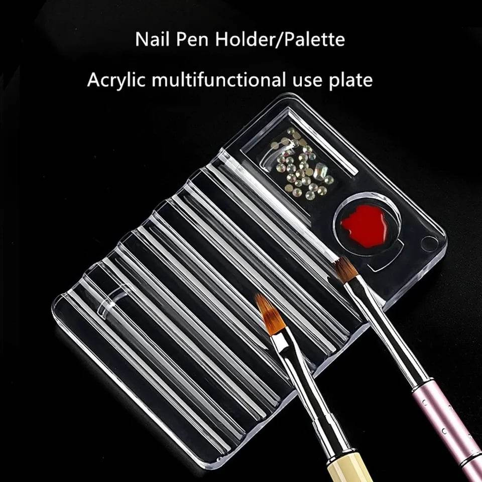 จานสี-จานสีพลาสติก-จานใส่สีอะคริลิค-ที่วางพู่กัน-สีใส