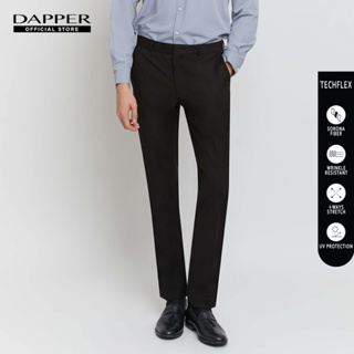 สินค้า DAPPER กางเกงทำงาน ทรง Slim-Fit เนื้อผ้ายืด TECHFLEX สีดำ (TB9B1/573SR8)