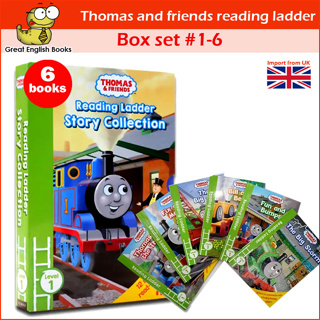 (ใช้โค้ดรับcoinคืน10%ได้)*พร้อมส่ง *ลิขสิทธิ์แท้ original*  ชุดหนังสือนิทานโทมัส เล่ม 1-6 Thomas and friends reading ladder boxed train Thomas and friends 3-8 years old