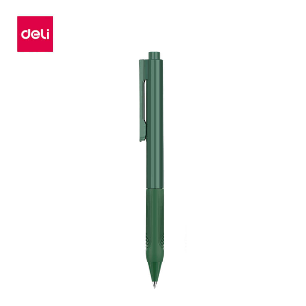 deli-ปากกาลูกลื่น-ปากกาหมึกดำ-เครื่องเขียน-เขียนลื่น-ใส้ปากการีฟิล-อุปกรณ์สำหรับสำนักงาน-gel-pen