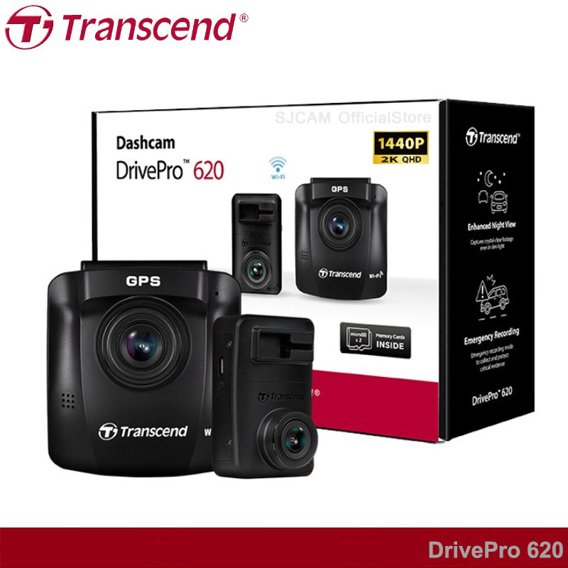 Transcend DrivePro 620 Dual Camera Dashcam 2K ฟรี Memory High Endurance ...