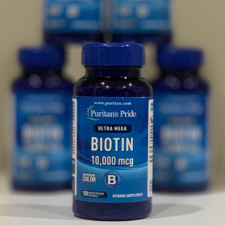 ภาพหน้าปกสินค้า[ของแท้ 100%] PURITAN\'S PRIDE ULTRA MEGA BIOTIN 10000 mcg ที่เกี่ยวข้อง