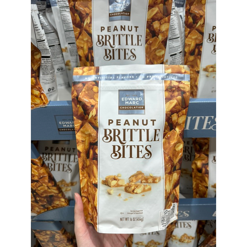 Peanut Brittle Bites ขนมถั่วตัด รสเนย Edward Marc Chocolatier จากสหรัฐอเมริกา Shopee Thailand
