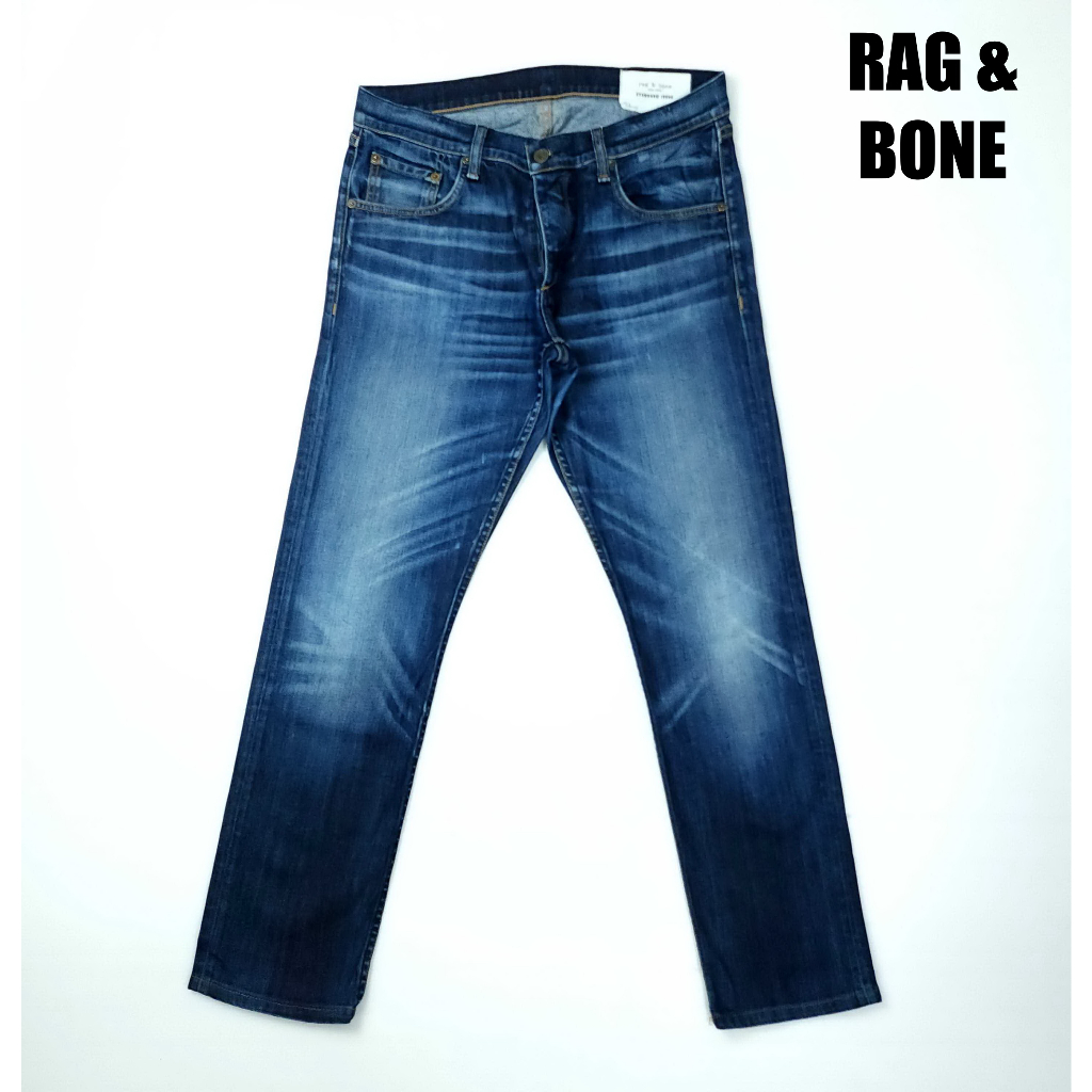 ยีนส์-rag-amp-bone-เอว-34-เฟดสวย-ผ้านุ่มยืด-ขากระบอกเล็ก-made-in-usa