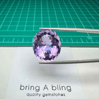 อเมทิสต์ Amethyst จากบราซิล (18.5x16x12.5)mm น้ำหนัก 20.55 ct  พลอยธรรมชาติ ไม่ปรุงแต่ง สีเข้มสวย เหลี่ยมดี ไร้ตำหนิ