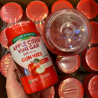 กัมมี่ช่วยลดน้ำหนักรสแอปเปิ้ลแบบเคี้ยว Natures Truth Apple Cider Vinegar Gummies 600mg. ขนาด 60 เม็ด