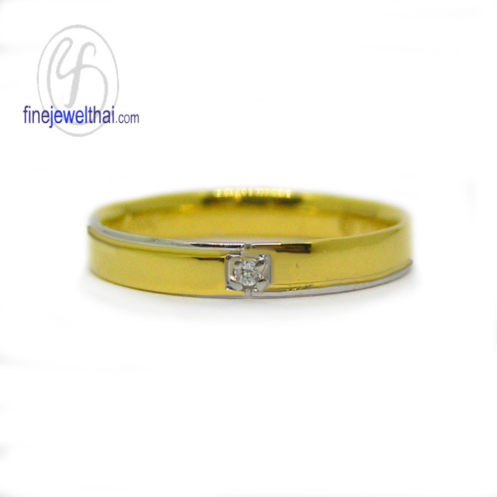 finejewelthai-แหวนคู่-แหวนเพชร-แหวนเงินแท้-เพชรสังเคราะห์-แหวนแต่งงาน-ชุบทองและทองคำขาว-r30123-1128czg-wg