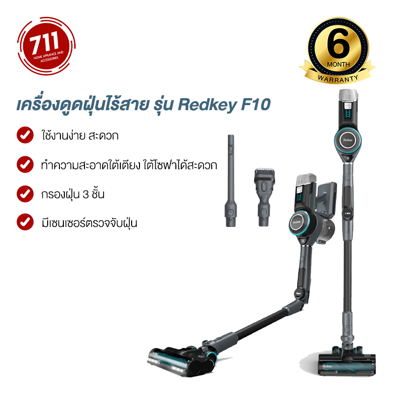 รูปภาพของRedkey F10 เครื่องดูดฝุ่นไร้สาย ถอดแบตได้ เครื่องดูดฝุ่นเปลี่ยนหัวได้ เครื่องดูดฝุ่นพับได้ แรงดูด 23Kpa 400W Smart Folding Vacuum cleaner เครื่องดูดฝุ่นในรถไร้สายลองเช็คราคา