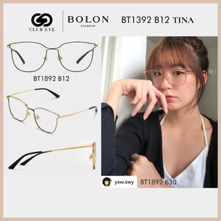 BOLON กรอบแว่นสายตา โบลอน TINA BT1392 B12 กรอบสีดำ-ทอง [ของแท้ มีประกัน]