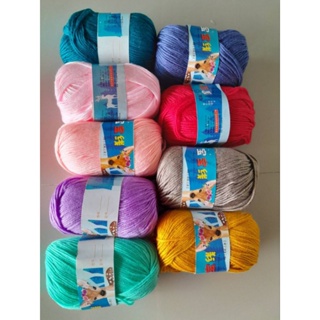 ไหมพรมคอตตอน Baby cotton4ply 50g.#ถักเสื้อ,กระเป๋า,ผ้าพันคอ,นิตติ้ง