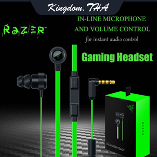 【ของแท้ - พร้อมส่ง】Razer Hammerhead Pro V2 Earphone ในหูหูฟังสำหรับเล่นเกม หูฟังแบบมีสาย หูฟัง gaming  หูฟังแบบสาย  หูฟังมีสาย  3.5 มม Wired In Ear Gaming Headset with Mic (หูฟัง) สเตอริโอลดเสียงรบกวน  earphone