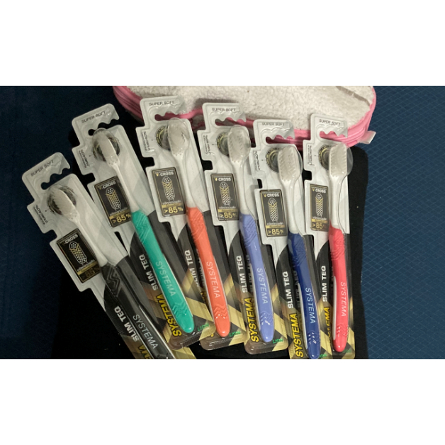 แปรงสีฟัน-ซิสเท็มมา-สลิมเทค-คละสี-systema-toothbrush-slim-teq-assorted-colors-1-pc