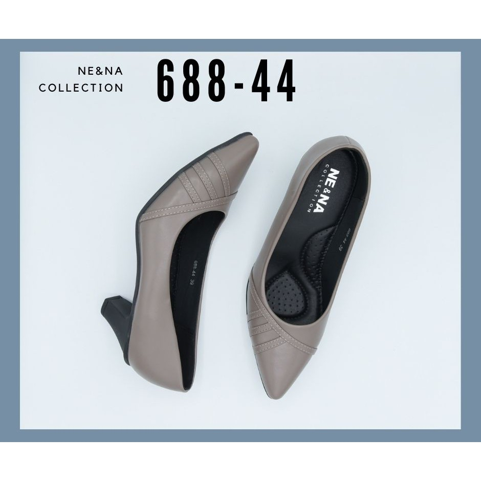 ภาพสินค้ารองเท้าเเฟชั่นผู้หญิงเเบบคัชชูส้นปานกลาง No. 688-44 NE&NA Collection Shoes จากร้าน nena_official_store บน Shopee ภาพที่ 2