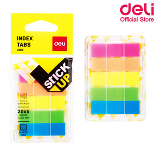 Deli A10202 Sticky Notesg เทปอินเด็กซ์ 5 สี (แพ็คกล่อง 24 ชิ้น) กระดาษโน๊ต โพสท์อิท เครื่องเขียน โพสท์อิท อุปกรณ์การเรียน office stationery