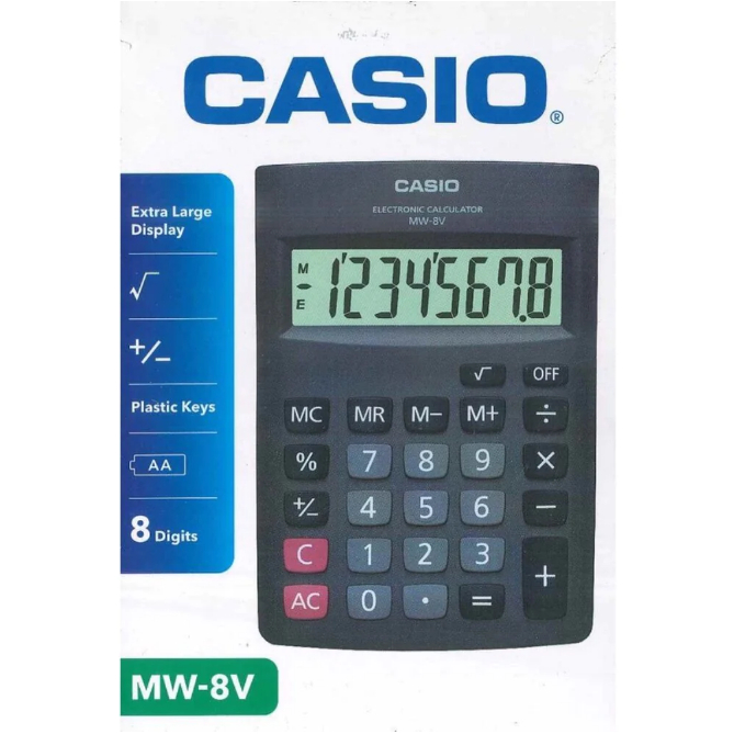 casio-calculator-เครื่องคิดเลข-casio-mw-8v-bk-8หลัก