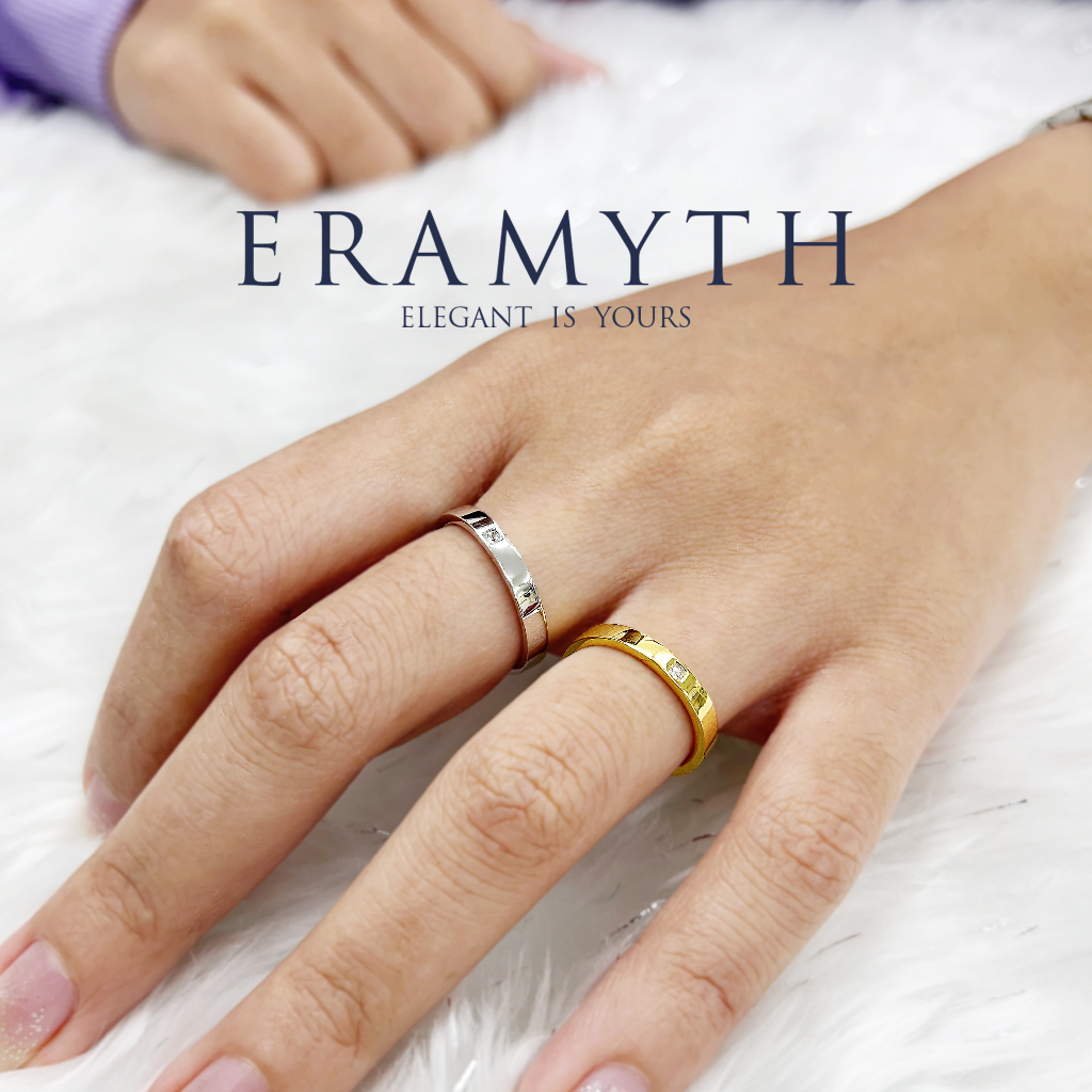 eramyth-jewelry-แหวนคู่-silver-925-ฝังเพชรสวิสcz-สี่เหลี่ยม-คอลเลคชั่น-น้องอ้วน-รัหส-si-0263-สินค้าพร้อมส่งจ้า