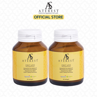 Astaxanthin + สารสกัด 12 ชนิด First Love by Aterest ผิวกระจ่างใส ชะลอวัยผิว ลดริ้วรอย จุดด่างดำ (2 กระปุก 60 ซอฟต์เจล)