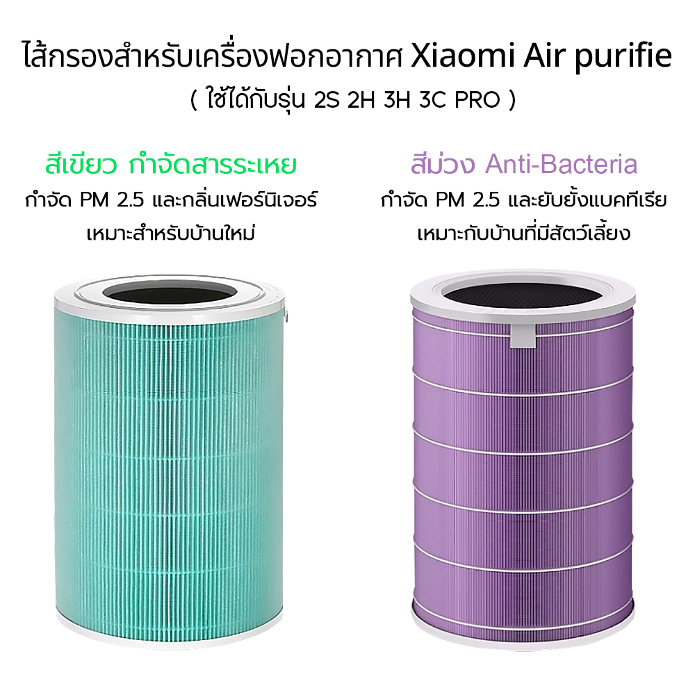 ภาพสินค้าไส้กรองเครื่องฟอกอากาศ Filter สำหรับรุ่น Xiaomi Mi Air Purifier 1 / 2 / 2S / Pro /3H จากร้าน mini_elephant_quality_shop บน Shopee ภาพที่ 3